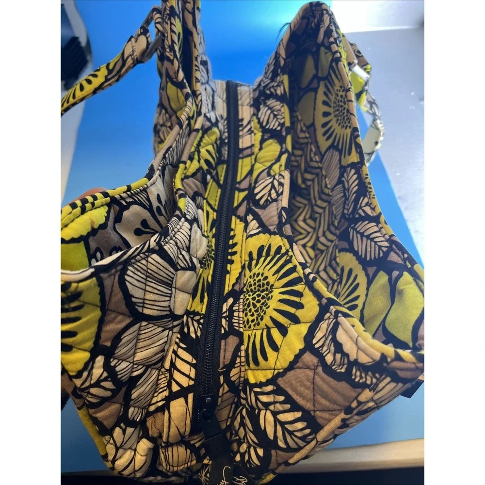 Vera Bradley Retired Emily Satchel Citron Quilted Shoulder Purse